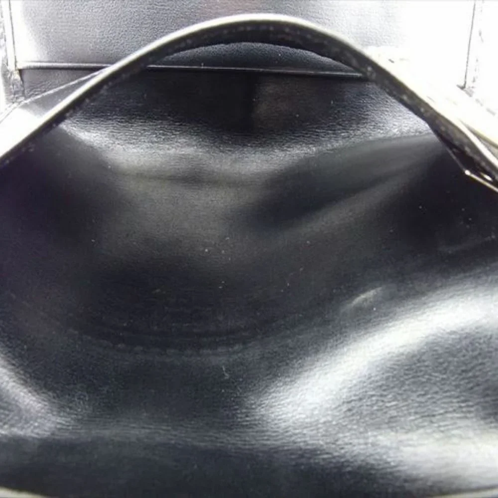 Cartier Key case Key holder Black Silver leather Woman Authentic Used